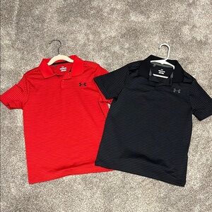 Under Armour Red and Black Polo Shirts for Versatile Style